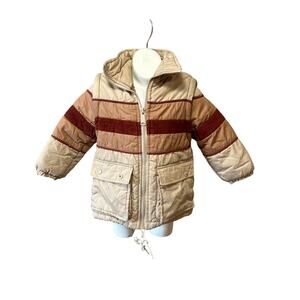 Vintage Westside 4T Childs Jacket/Vest Tan Rust Removable sleeves Zip Up